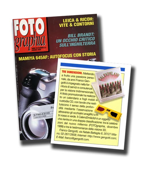 calendario tridimensionale su Fotographia